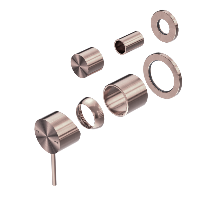 Mecca Shower Mixer With Diverter Separate Back Plate Trim Kits Only Brushed Bronze