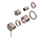 Mecca Shower Mixer With Diverter Separate Back Plate Trim Kits Only Brushed Bronze