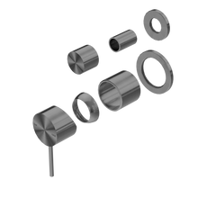 Mecca Shower Mixer With Diverter Separate Back Plate Trim Kits Only Gun Metal