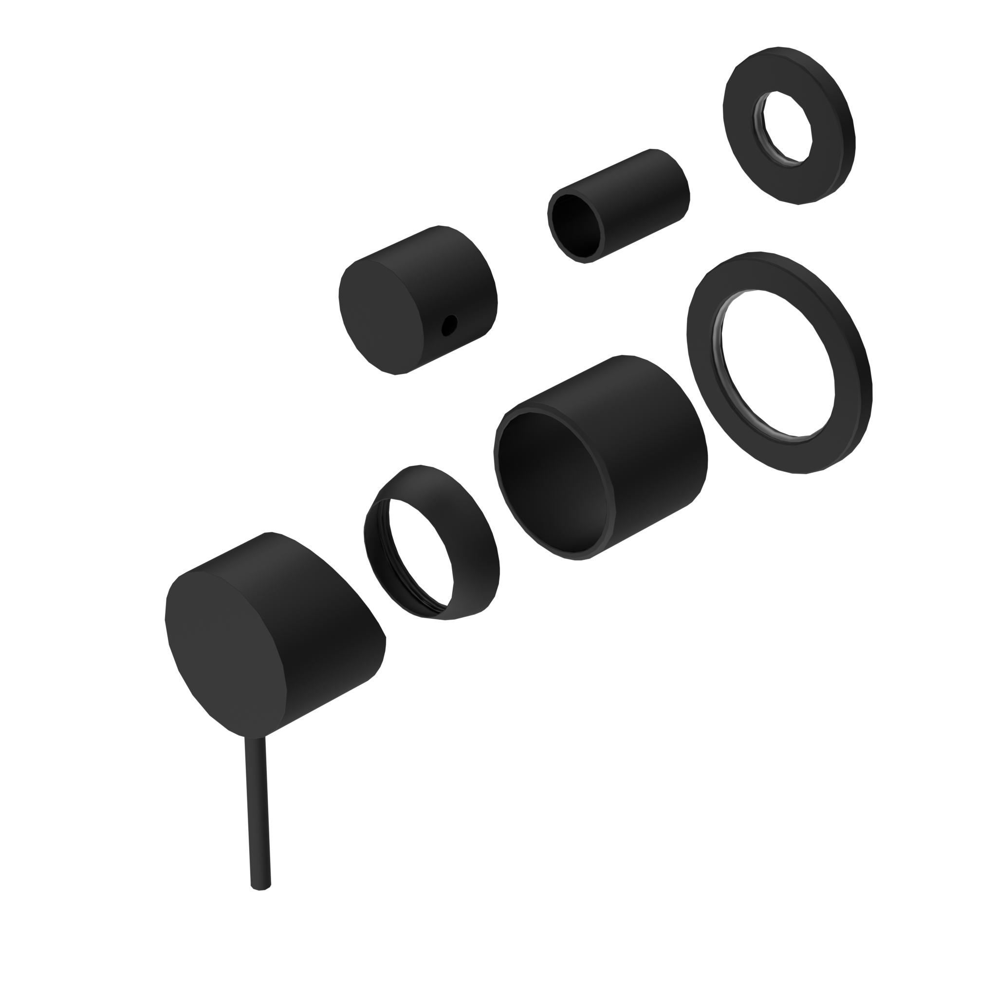 Mecca Shower Mixer With Diverter Separate Back Plate Trim Kits Only Matte Black