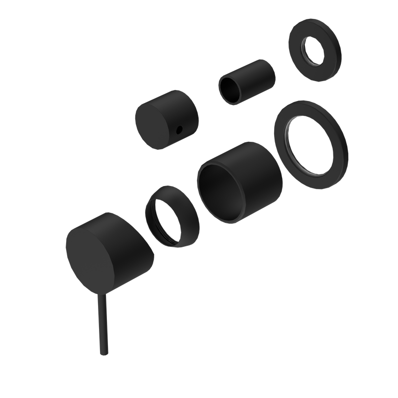 Mecca Shower Mixer With Diverter Separate Back Plate Trim Kits Only Matte Black