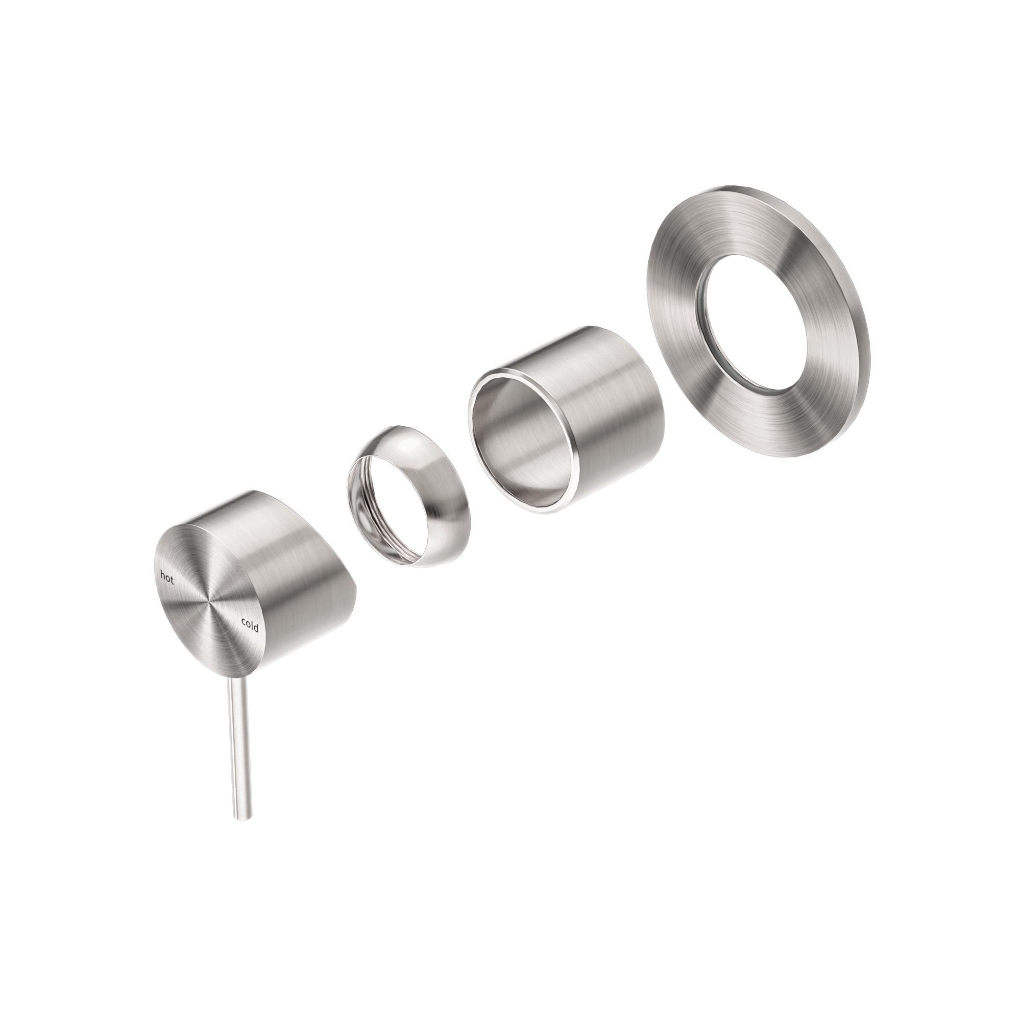 Mecca Shower Mixer 80mm Plate Trim Kits Only Brushed Nickel