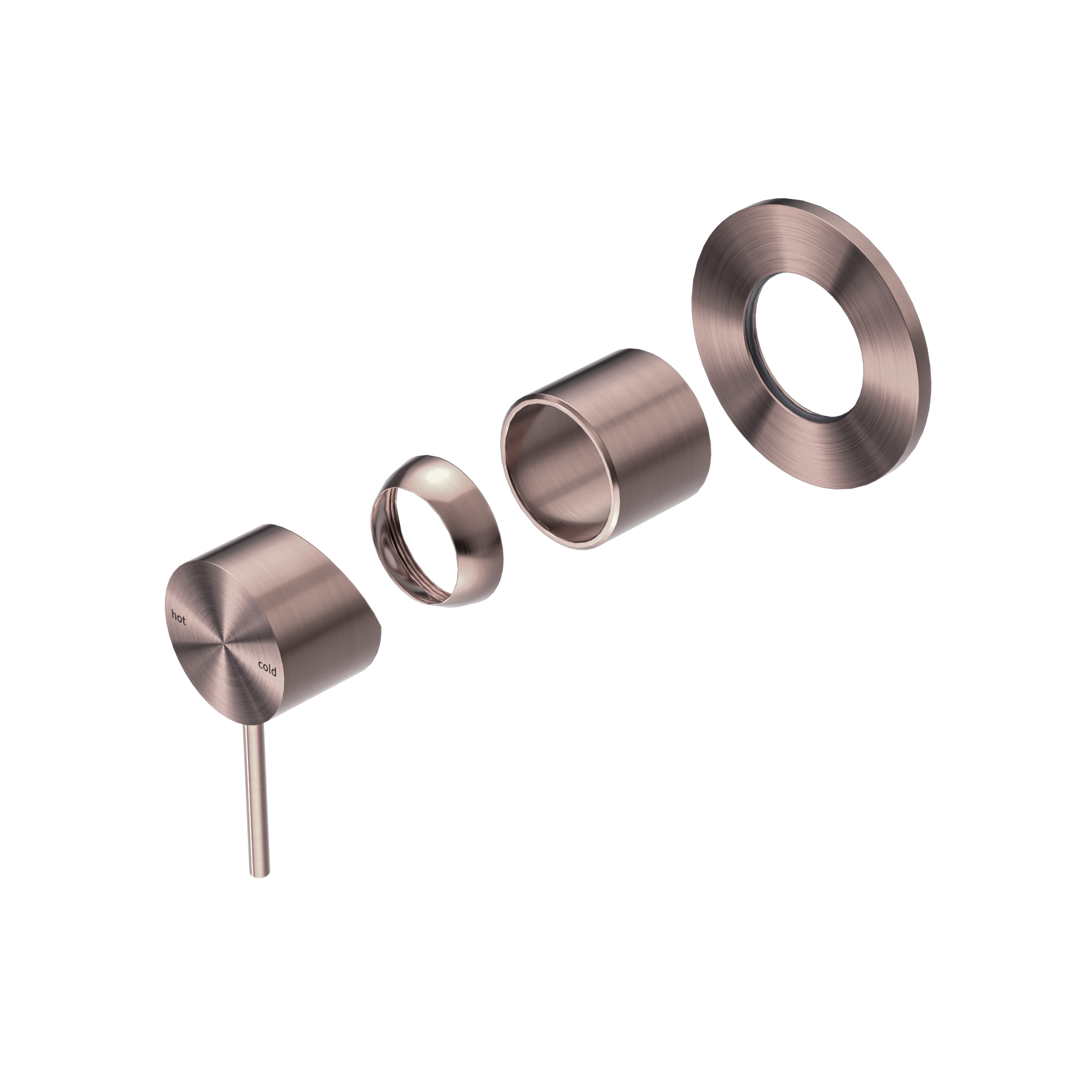 Mecca Shower Mixer 80mm Plate Trim Kits Only Brushed Bronze