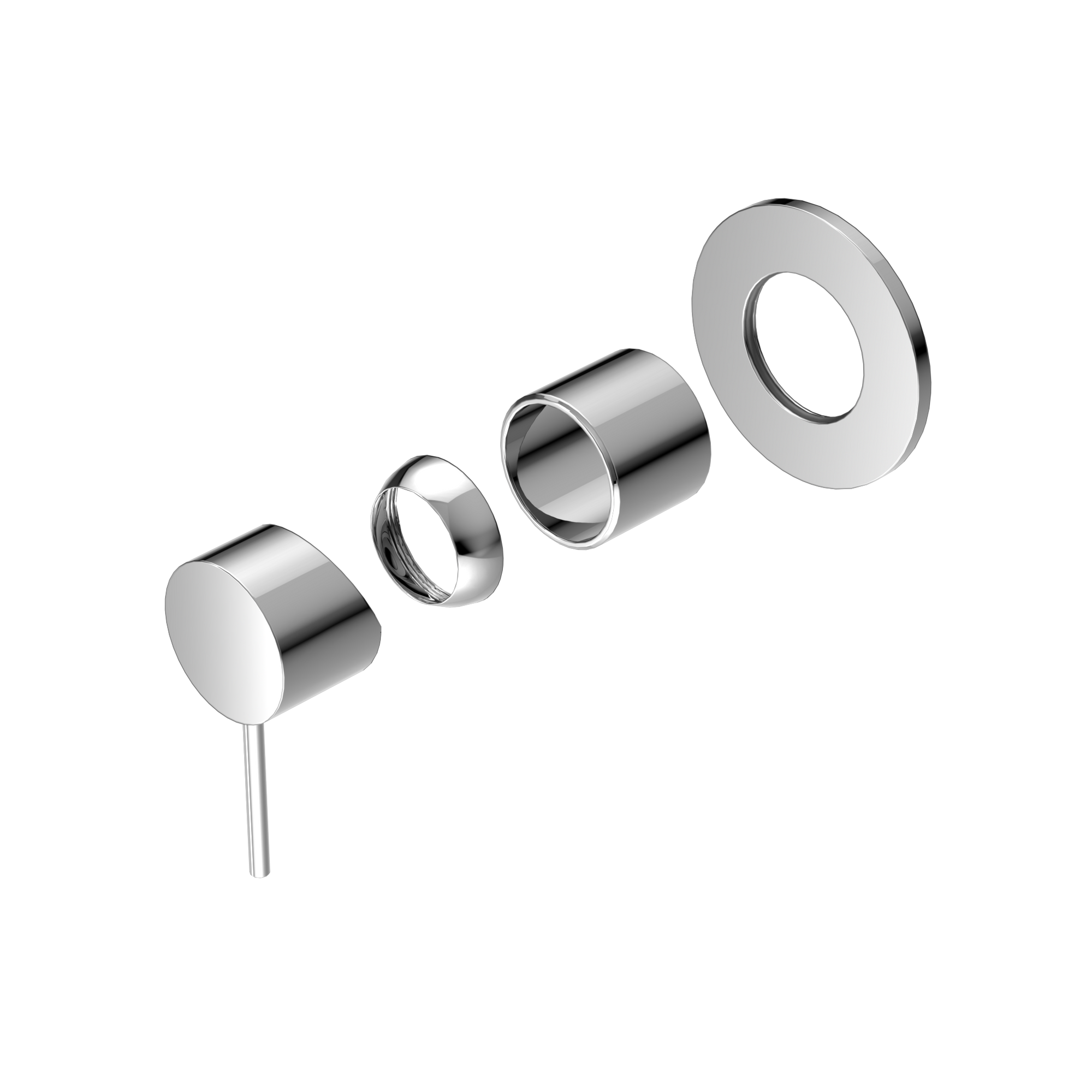 Mecca Shower Mixer 80mm Plate Trim Kits Only Chrome