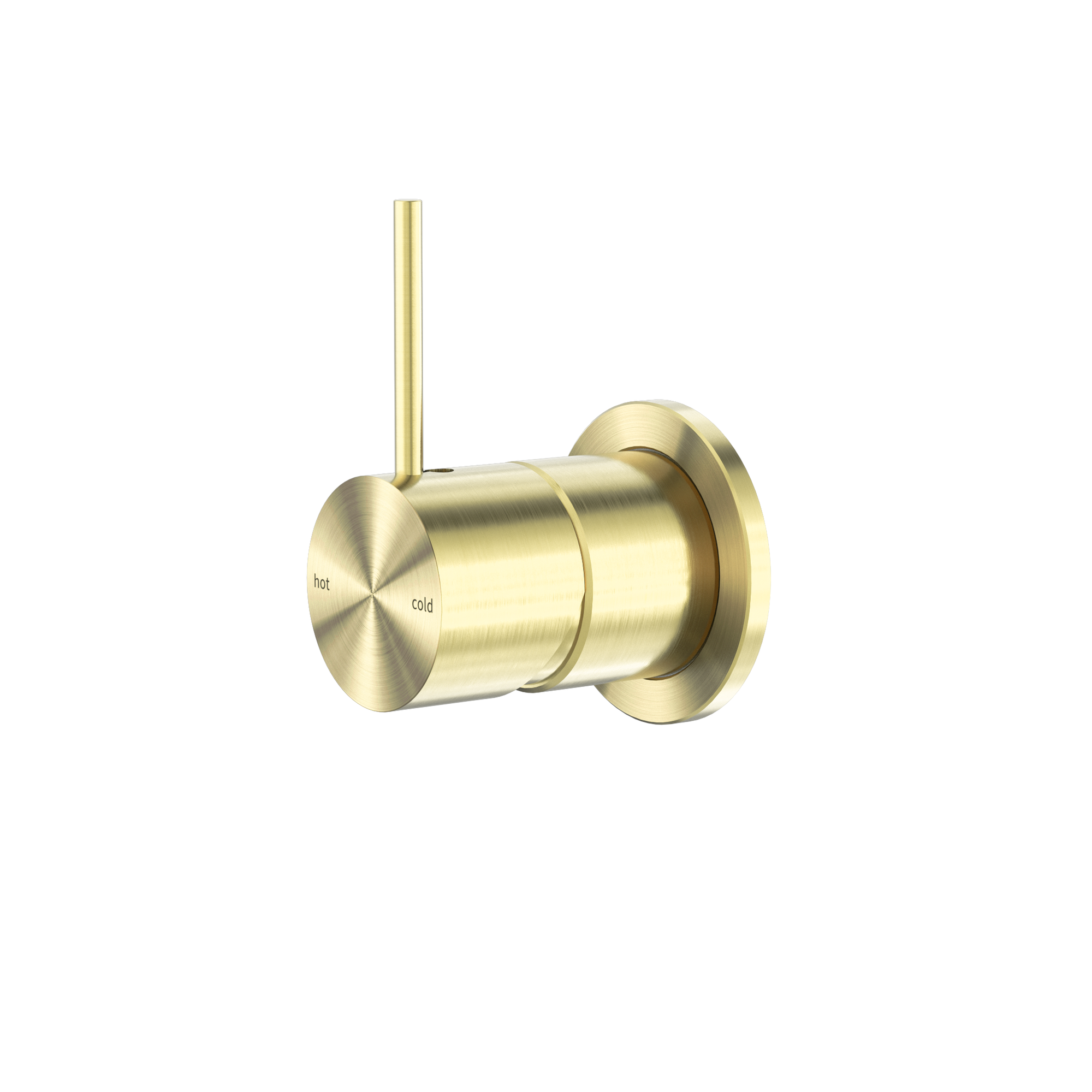 Mecca Shower Mixer 60mm Handle Up Plate Brushed Gold