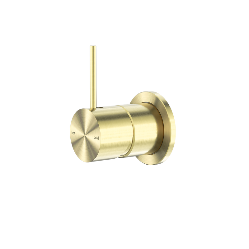 Mecca Shower Mixer 60mm Handle Up Plate Brushed Gold