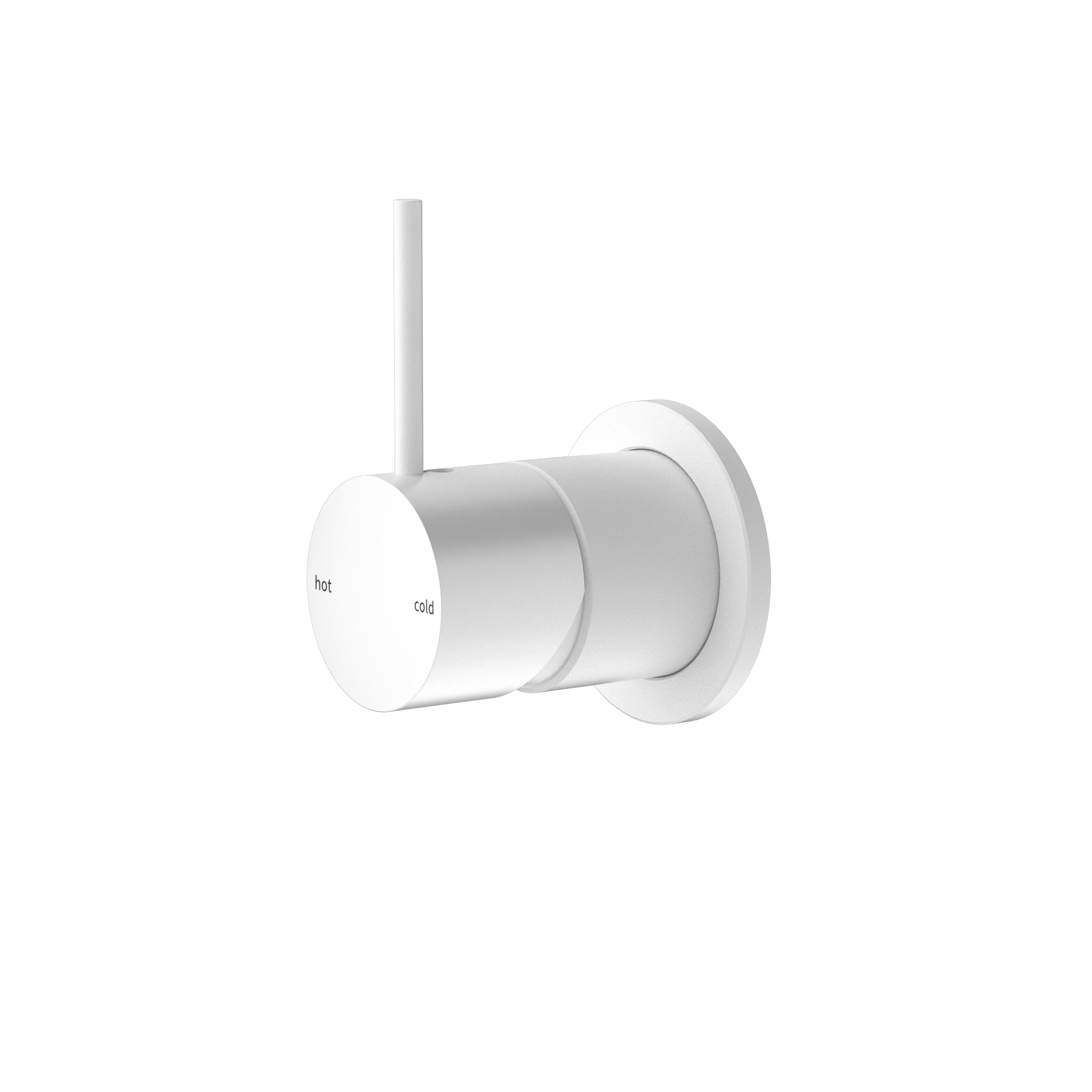 Mecca Shower Mixer 60mm Handle Up Plate Matte White