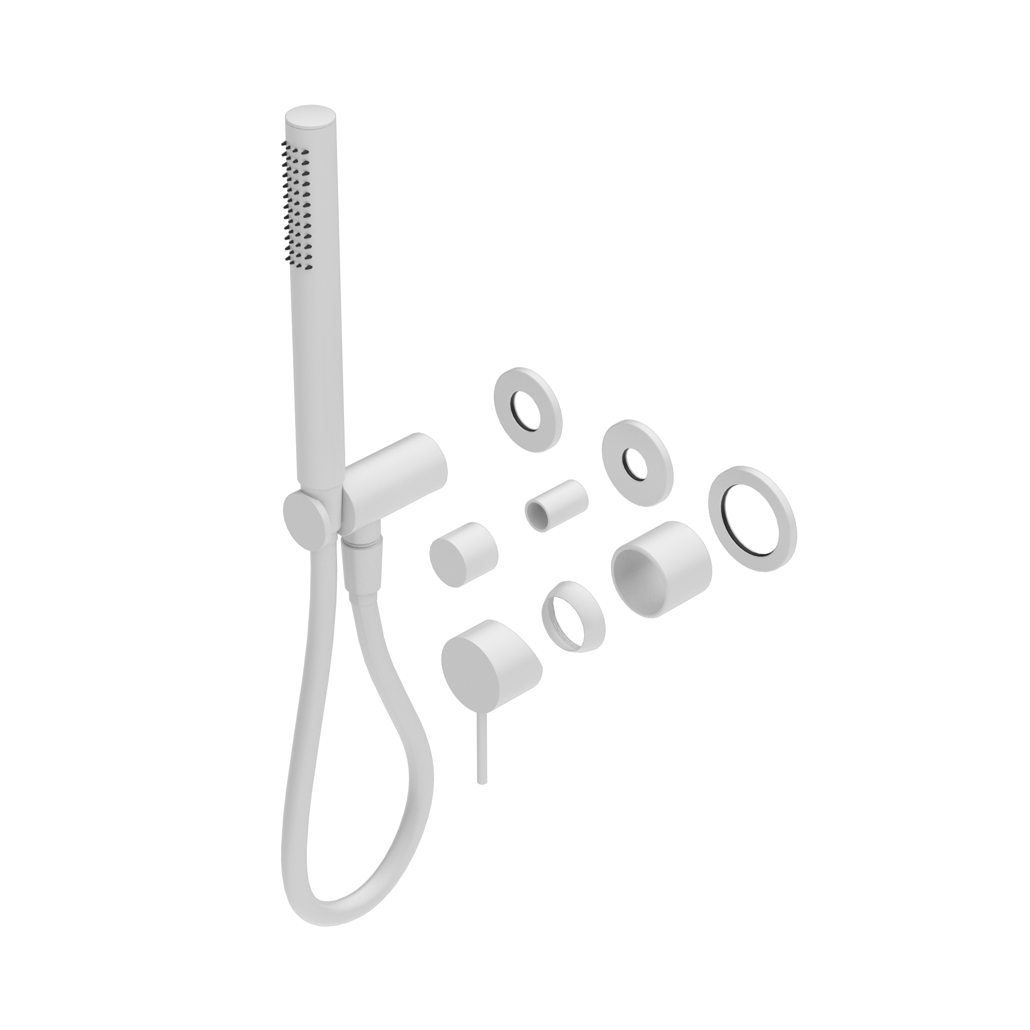 Mecca Shower Mixer Diverter System Separate Back Plate Trim Kits Only Matte White