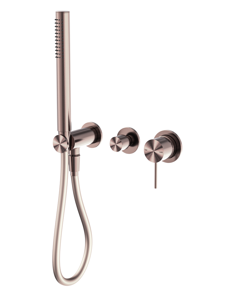 Mecca Shower Mixer Diverter System Separate Back Plate Brushed Bronze