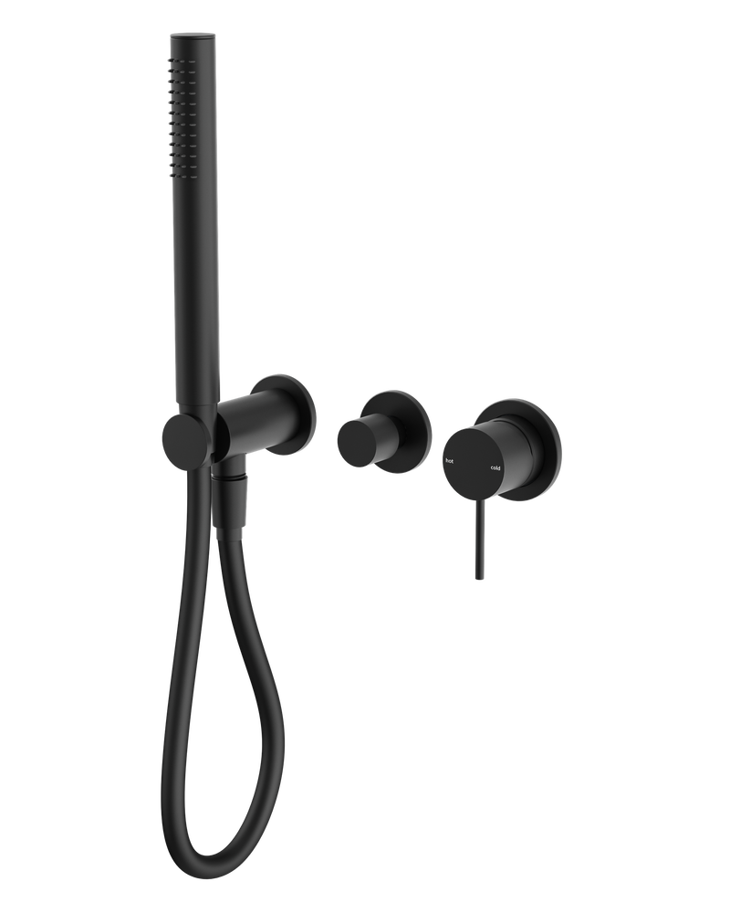 Mecca Shower Mixer Diverter System Separate Back Plate Matte Black