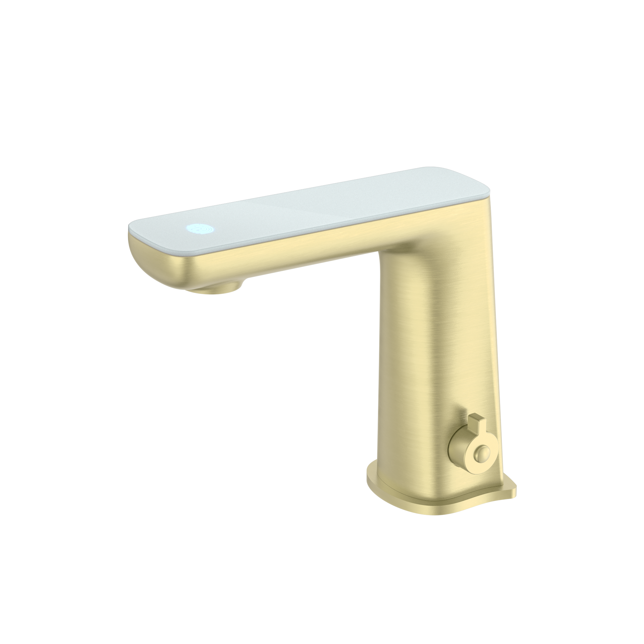 Claudia Sensor Mixer With White Top Display Brushed Gold