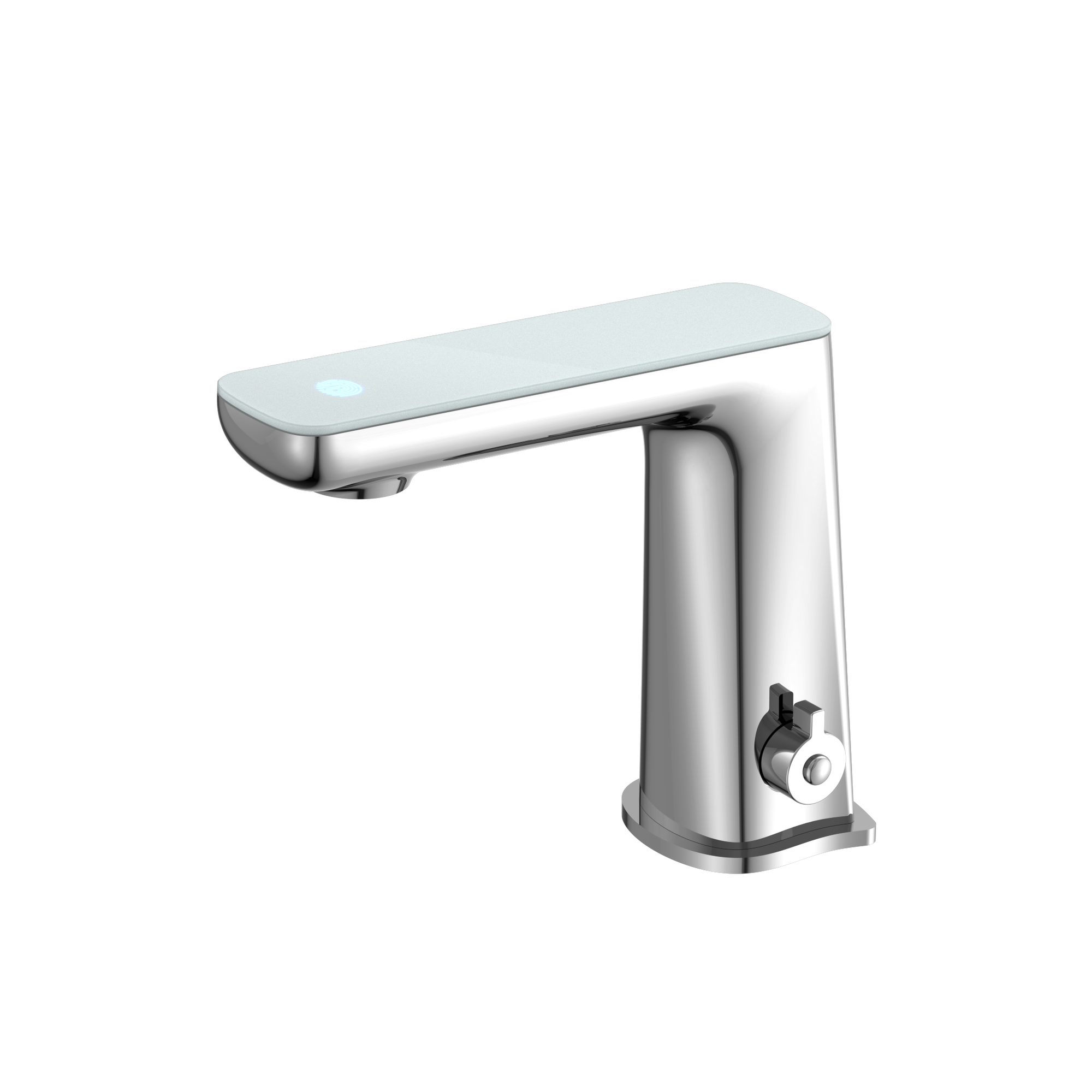Claudia Sensor Mixer With White Top Display Chrome