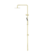 Round Project Twin Shower Brushed Gold