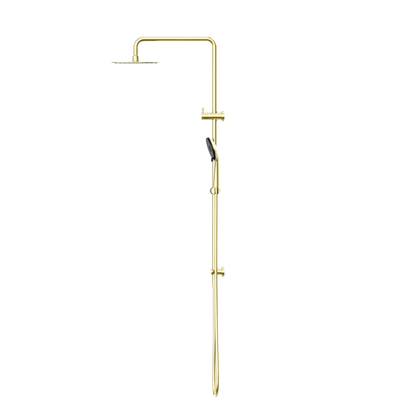 Round Project Twin Shower Brushed Gold