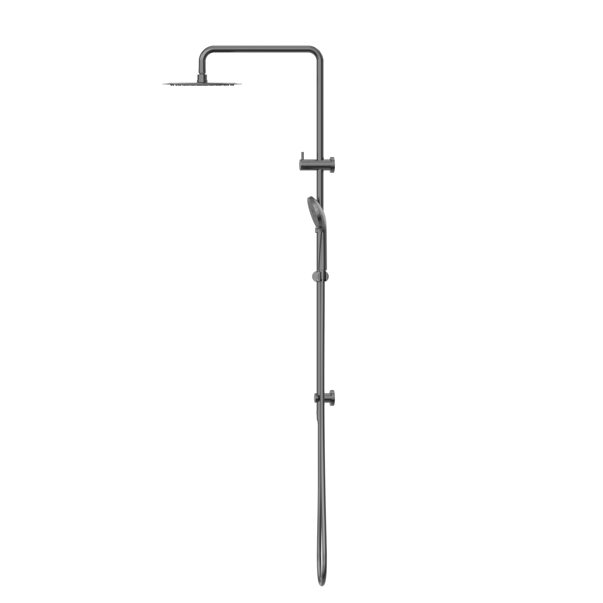 Round Project Twin Shower Gun Metal