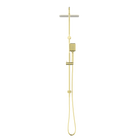 Square Project Twin Shower Brushed Gold