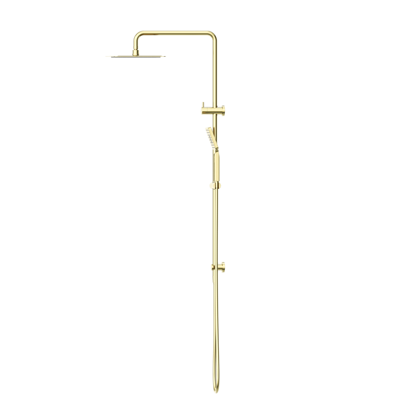 Square Project Twin Shower Brushed Gold