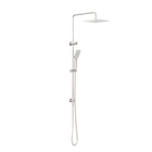 Square Project Twin Shower Brushed Nickel