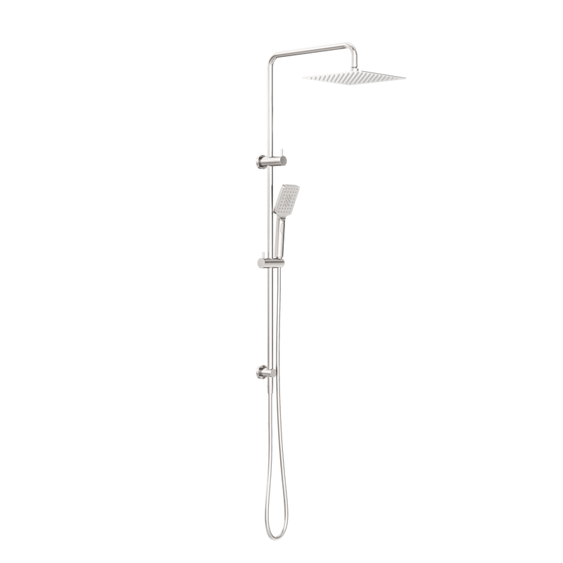 Square Project Twin Shower Brushed Nickel