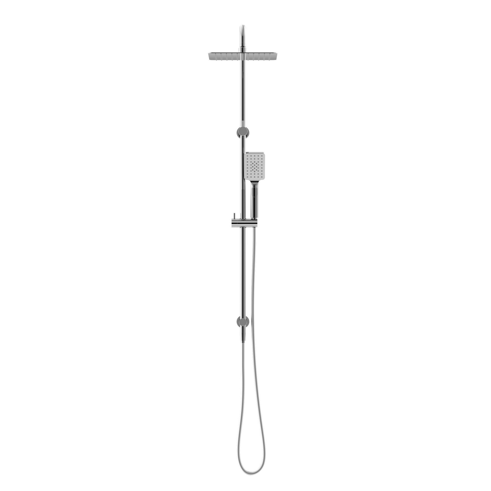 Square Project Twin Shower Chrome