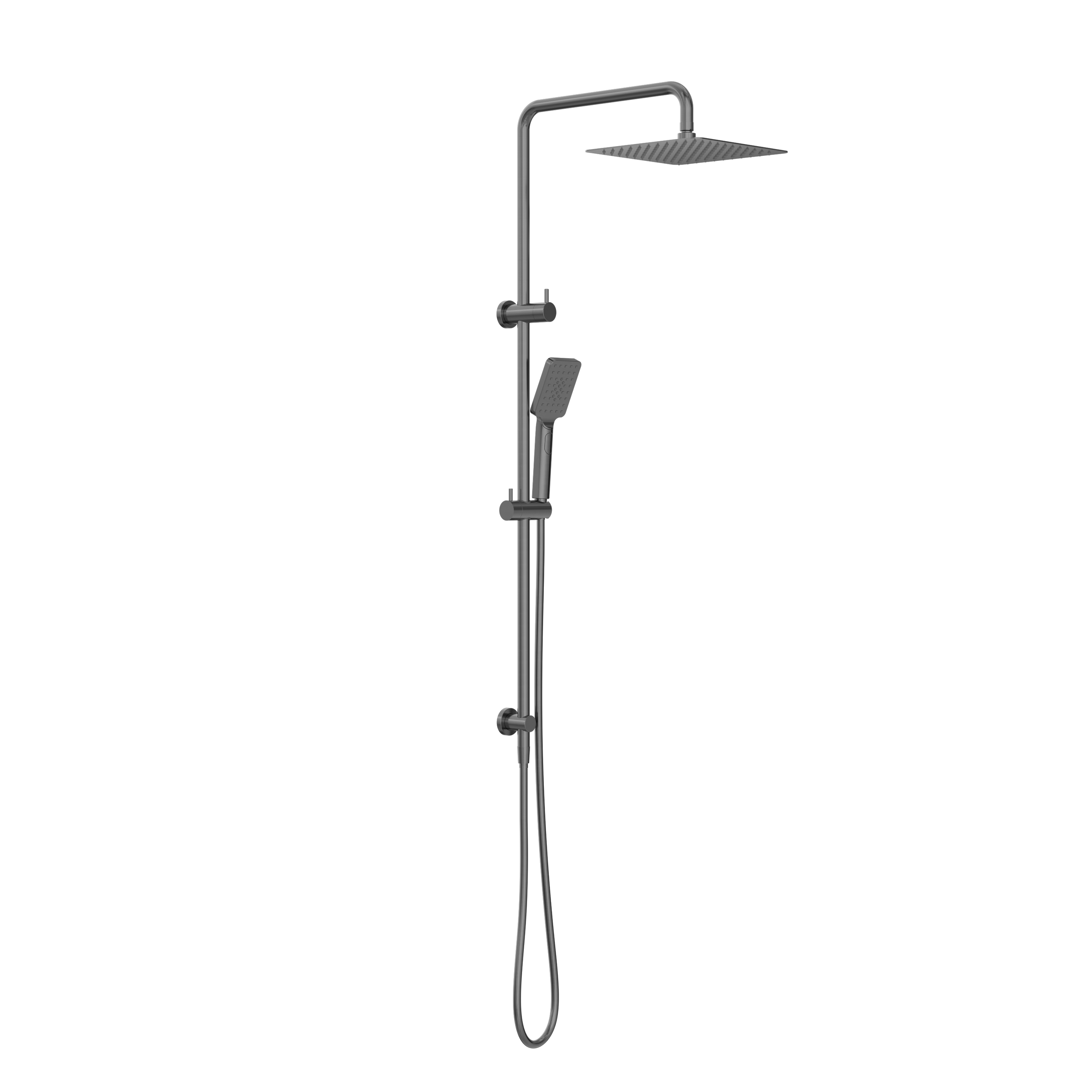 Square Project Twin Shower Gun Metal