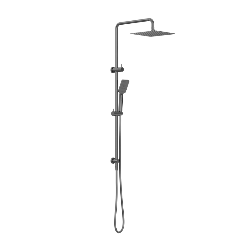 Square Project Twin Shower Gun Metal