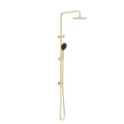 Round Project Twin Shower 4 Star Rating Brushed Gold