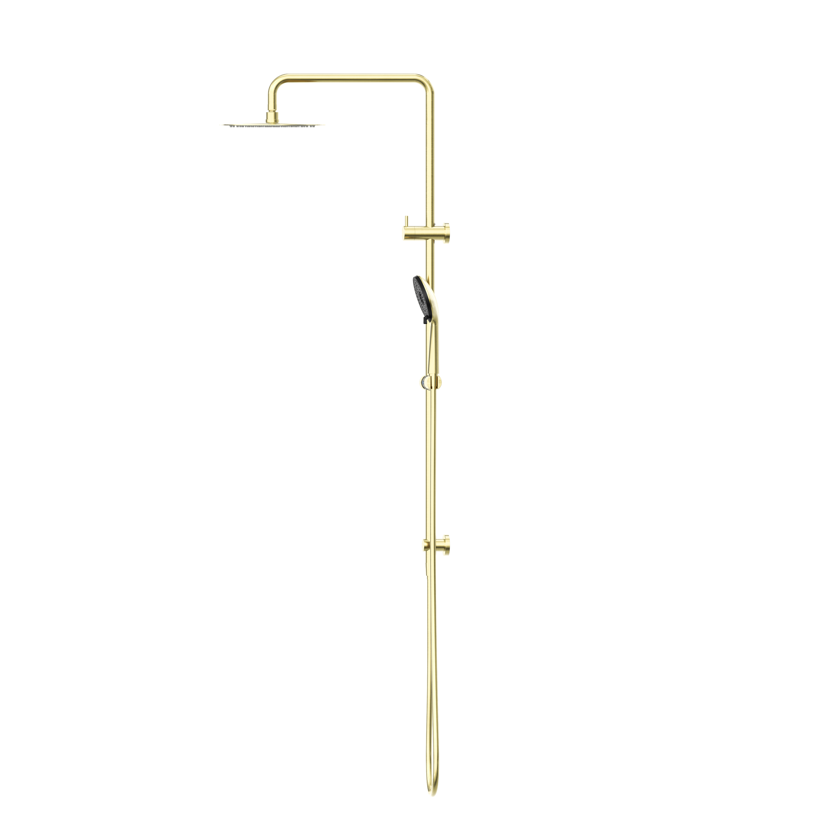 Round Project Twin Shower 4 Star Rating Brushed Gold