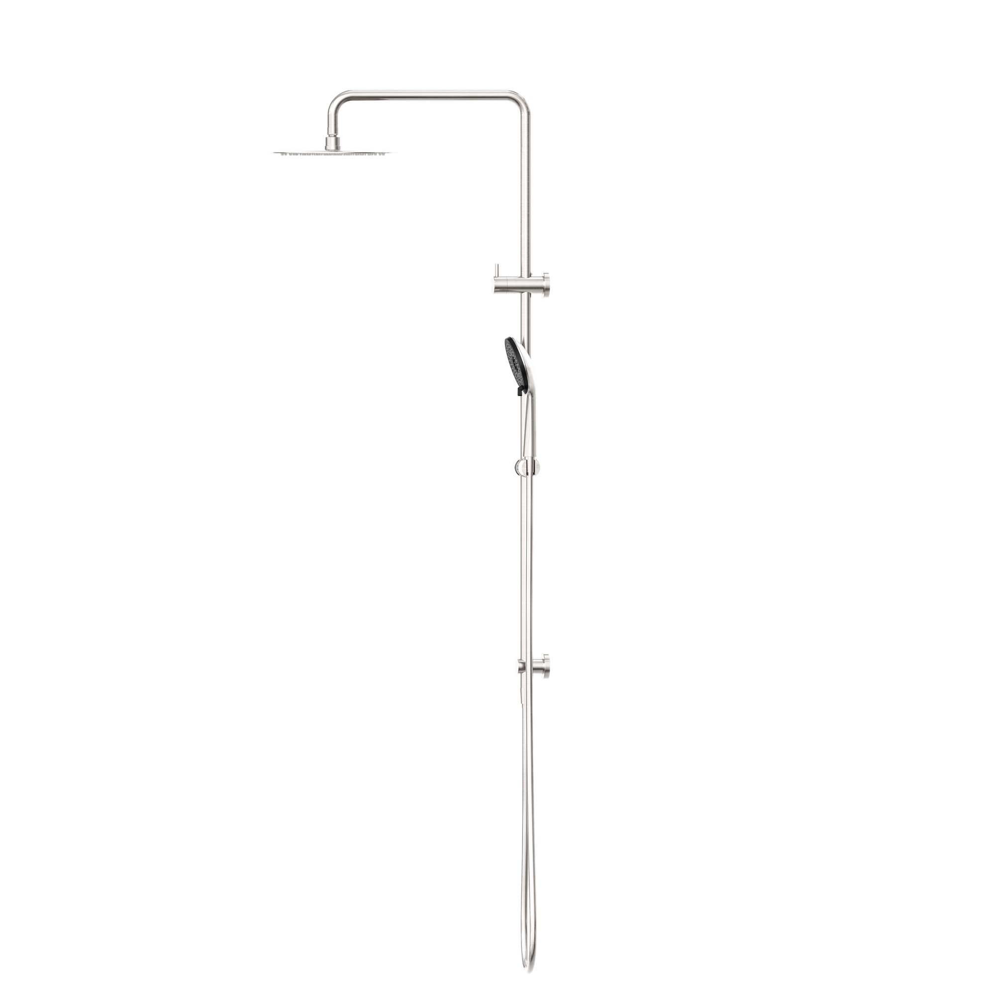 Round Project Twin Shower 4 Star Rating Brushed Nickel