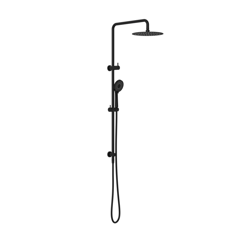 Round Project Twin Shower 4 Star Rating Matte Black