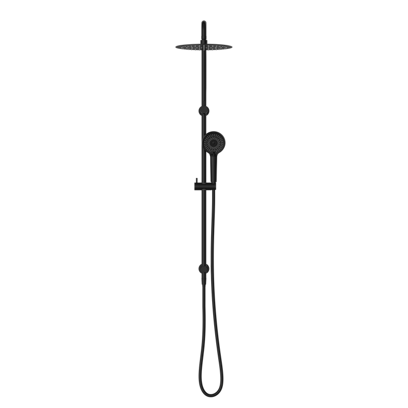 Round Project Twin Shower 4 Star Rating Matte Black