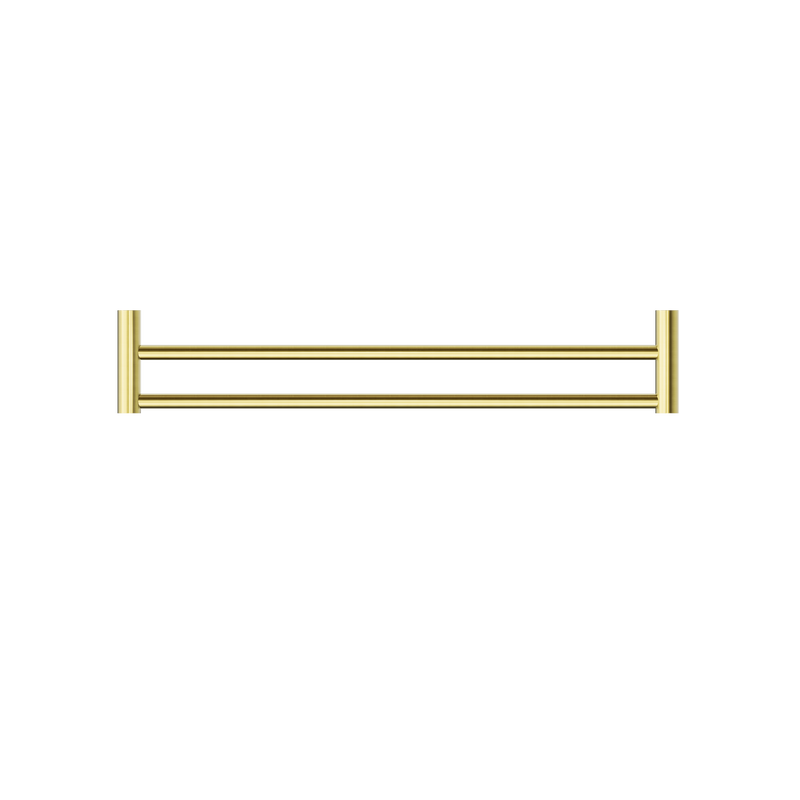 New Mecca Double Towel Rail 600mm Brushed Gold