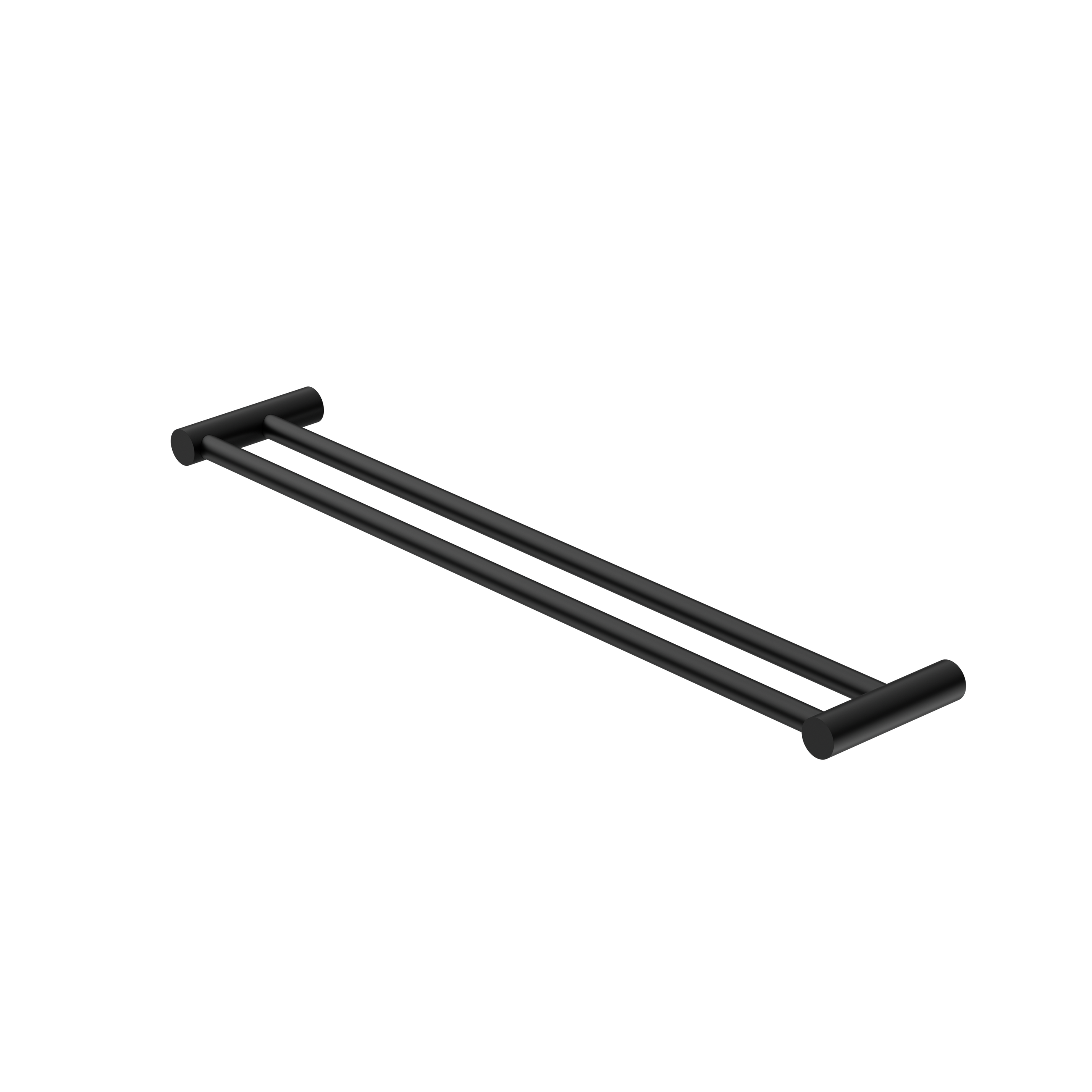 New Mecca Double Towel Rail 600mm Matte Black