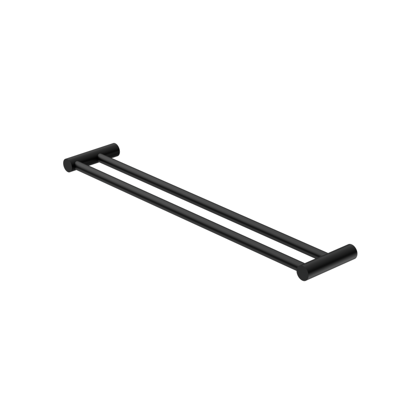 New Mecca Double Towel Rail 600mm Matte Black