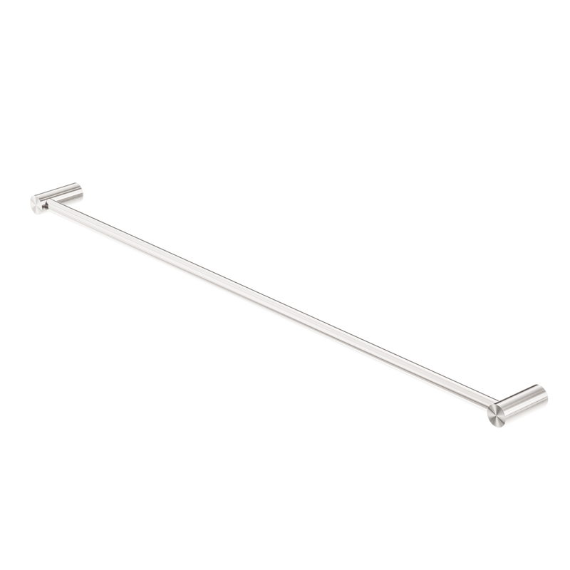 New Mecca Single Towel Rail 800mm Brushed Nickel