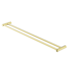 New Mecca Double Towel Rail 800mm Brushed Gold