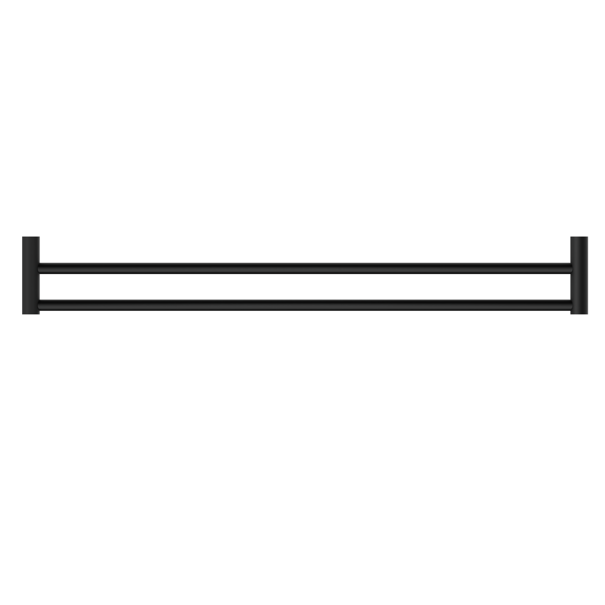 New Mecca Double Towel Rail 800mm Matte Black