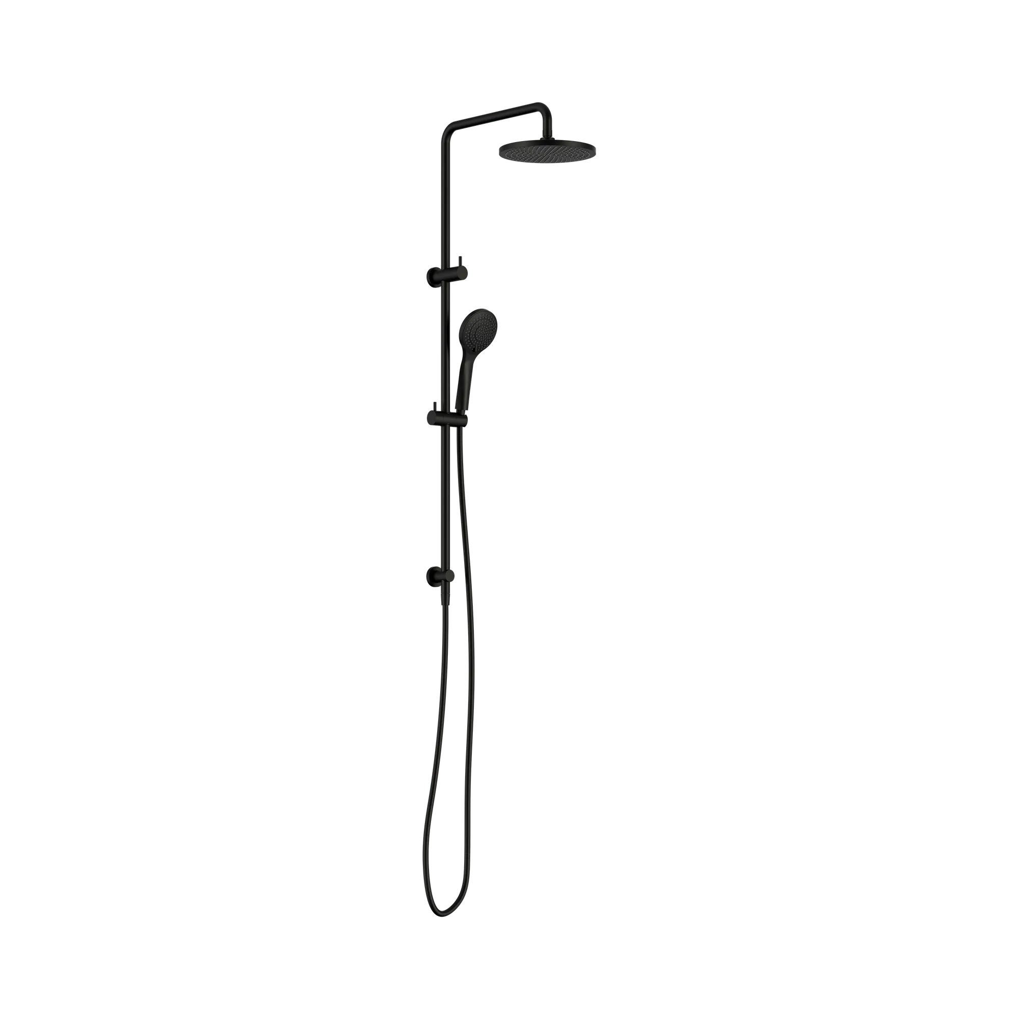 Round Twin Shower With Air Shower I Matte Black