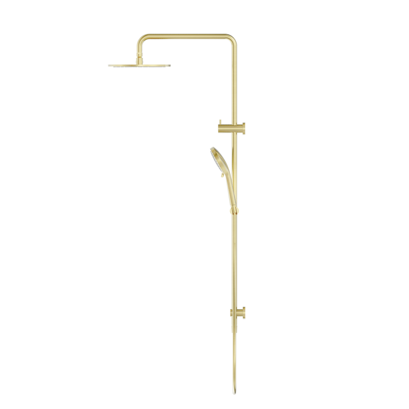 Round Twin Shower Brushed Gold