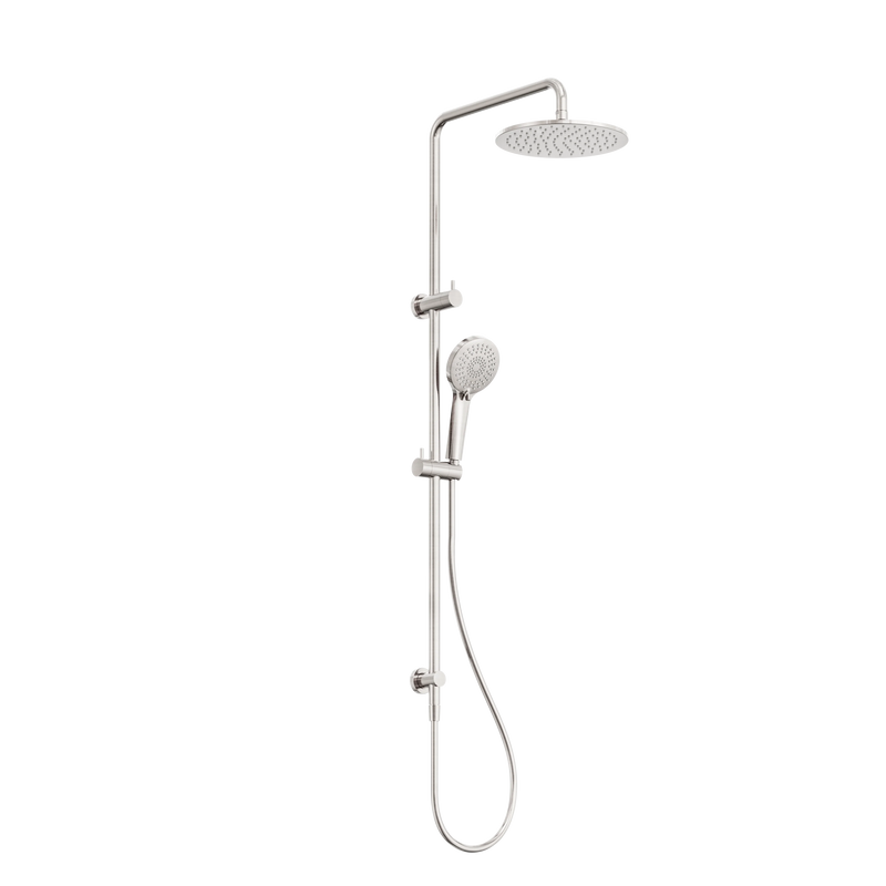 Round Twin Shower Brushed Nickel