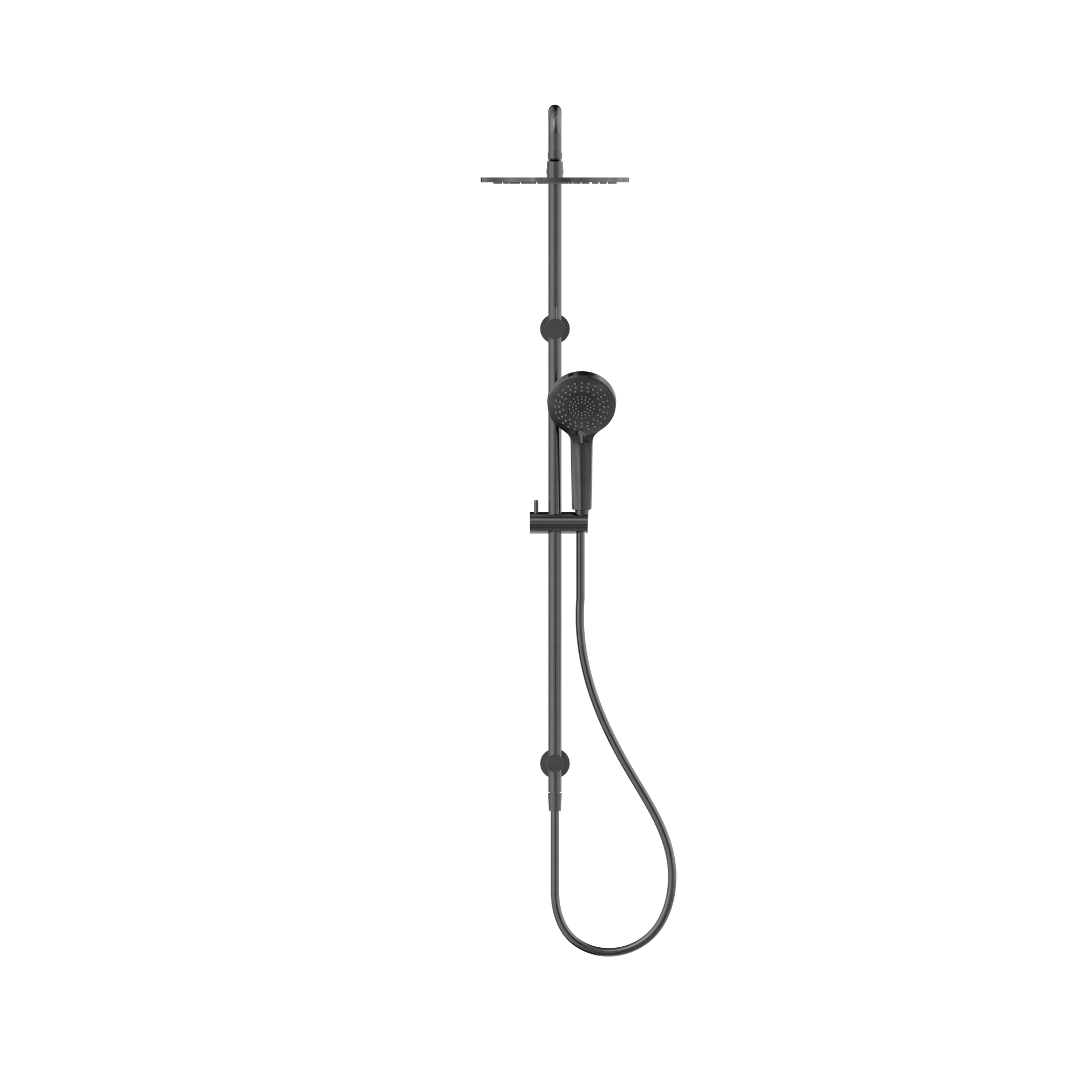Round Twin Shower Gun Metal