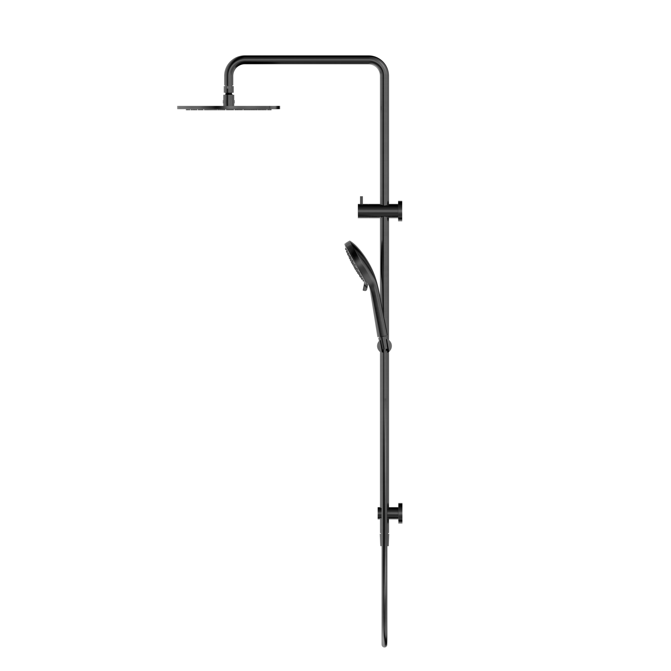 Round Twin Shower Gun Metal