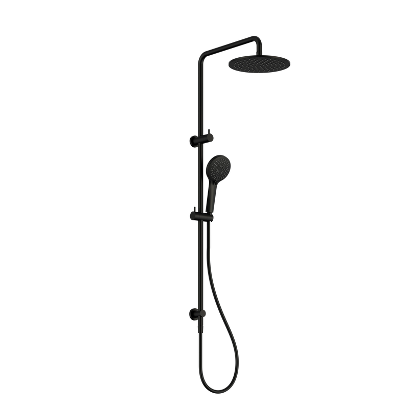 Round Twin Shower Matte Black