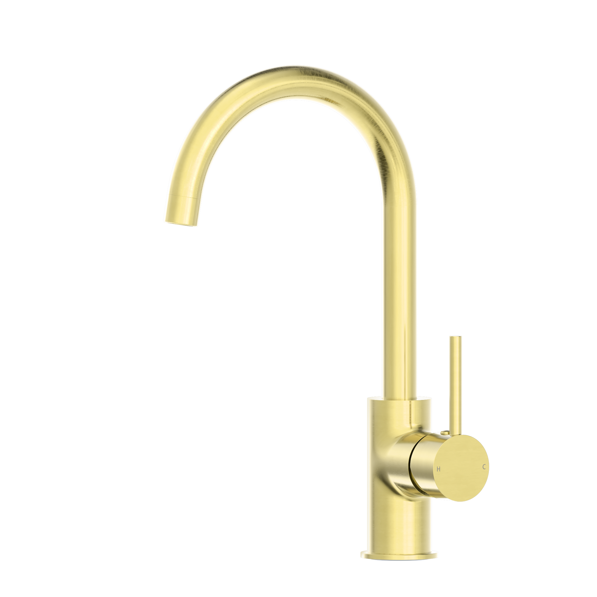 Dolce Kitchen Mixer Gooseneck Brushed Gold