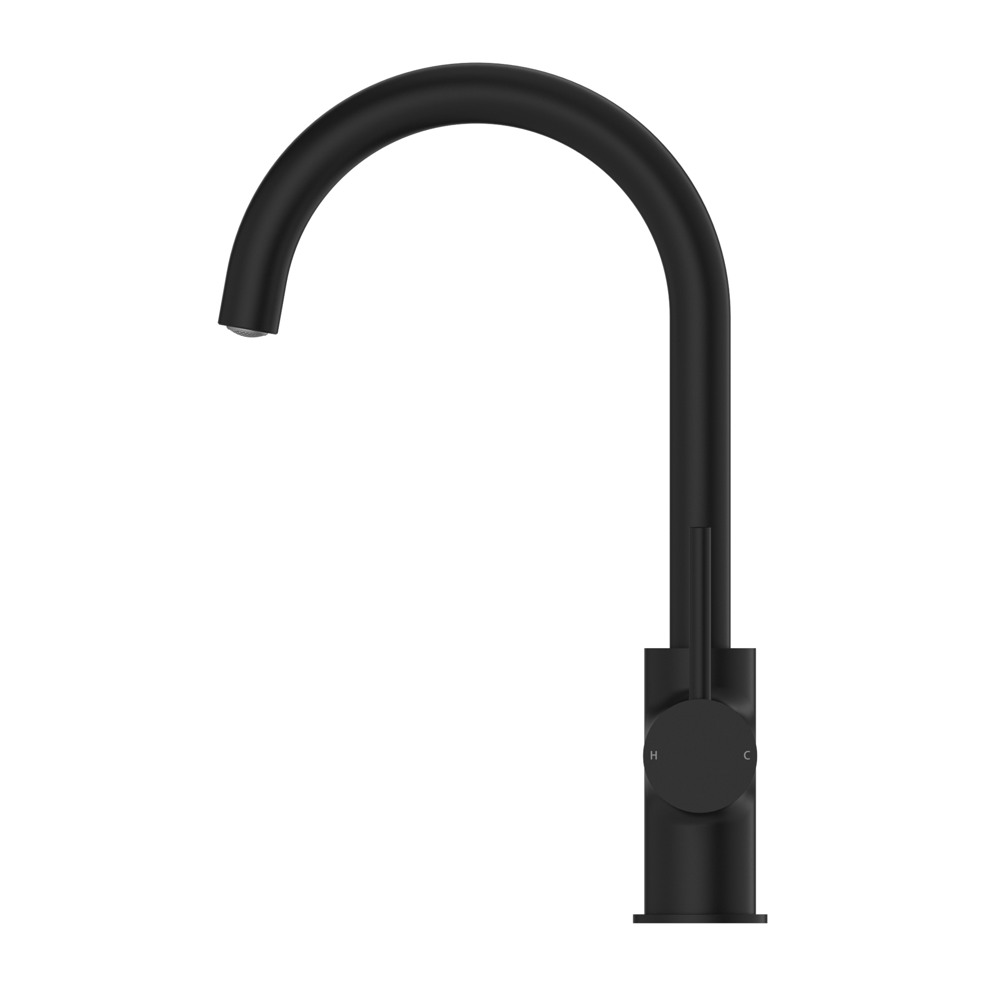 Dolce Kitchen Mixer Gooseneck Matte Black