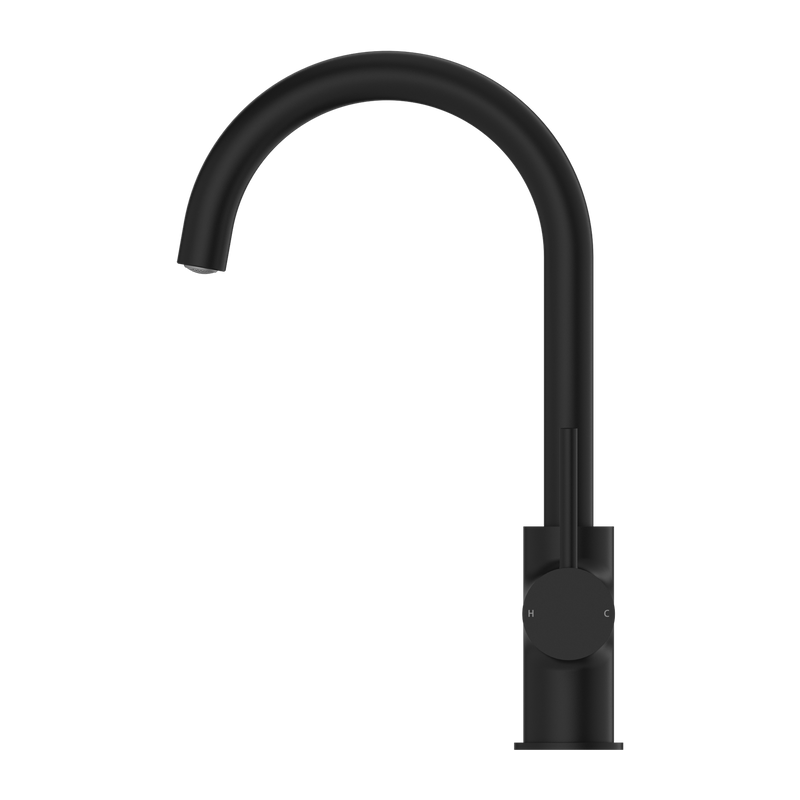 Dolce Kitchen Mixer Gooseneck Matte Black