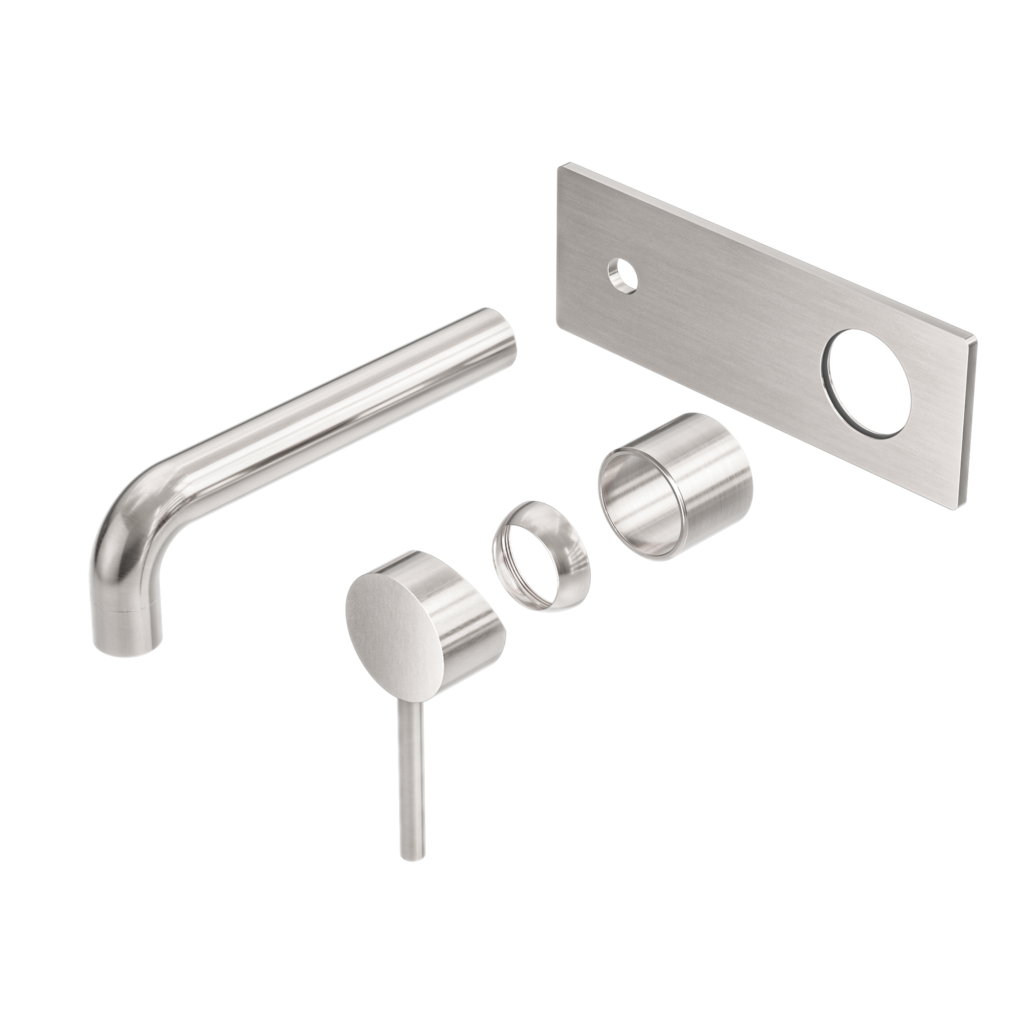 Dolce Wall Basin/Bath Mixer Trim Kits Only Brushed Nickel