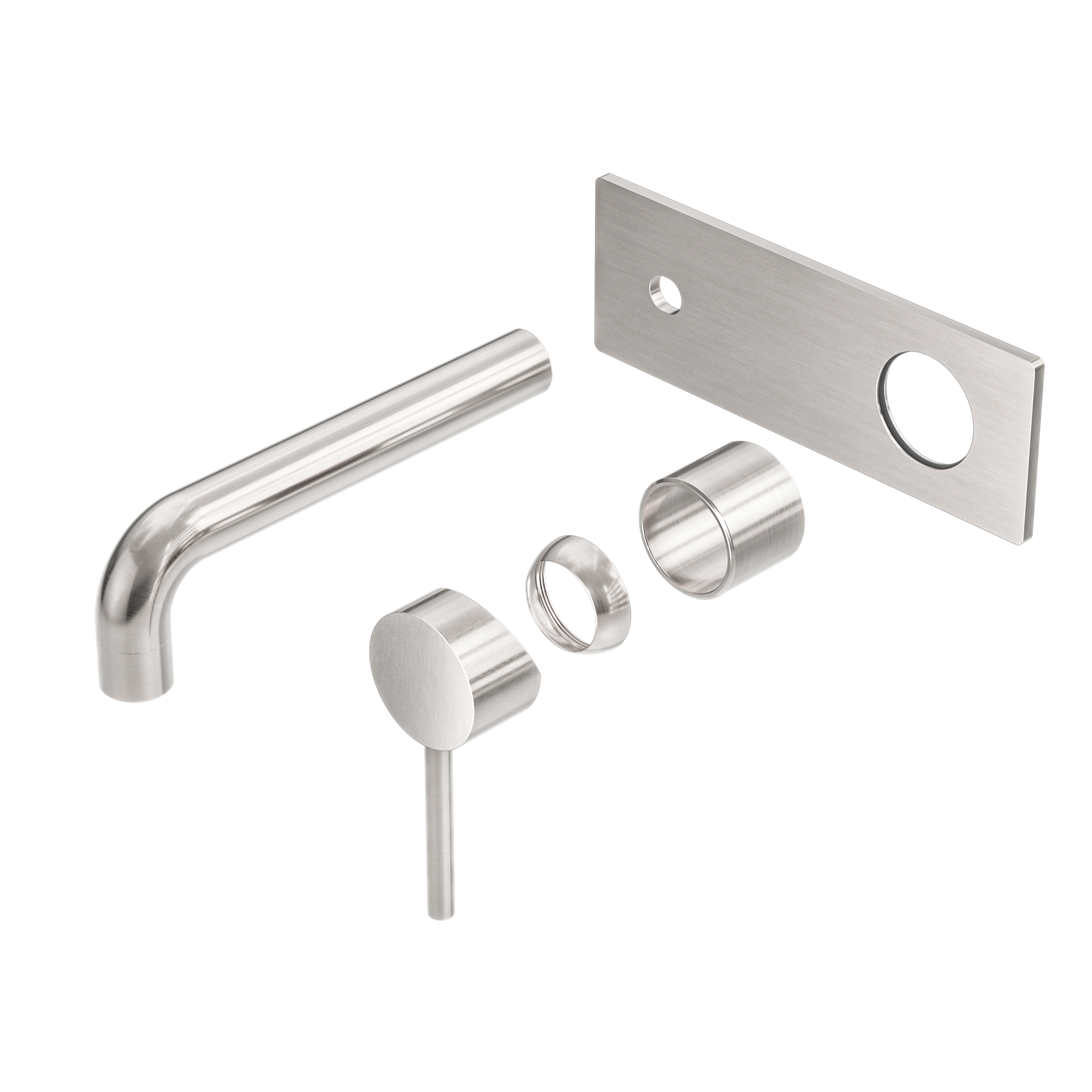 Dolce Wall Basin/Bath Mixer Trim Kits Only Brushed Nickel