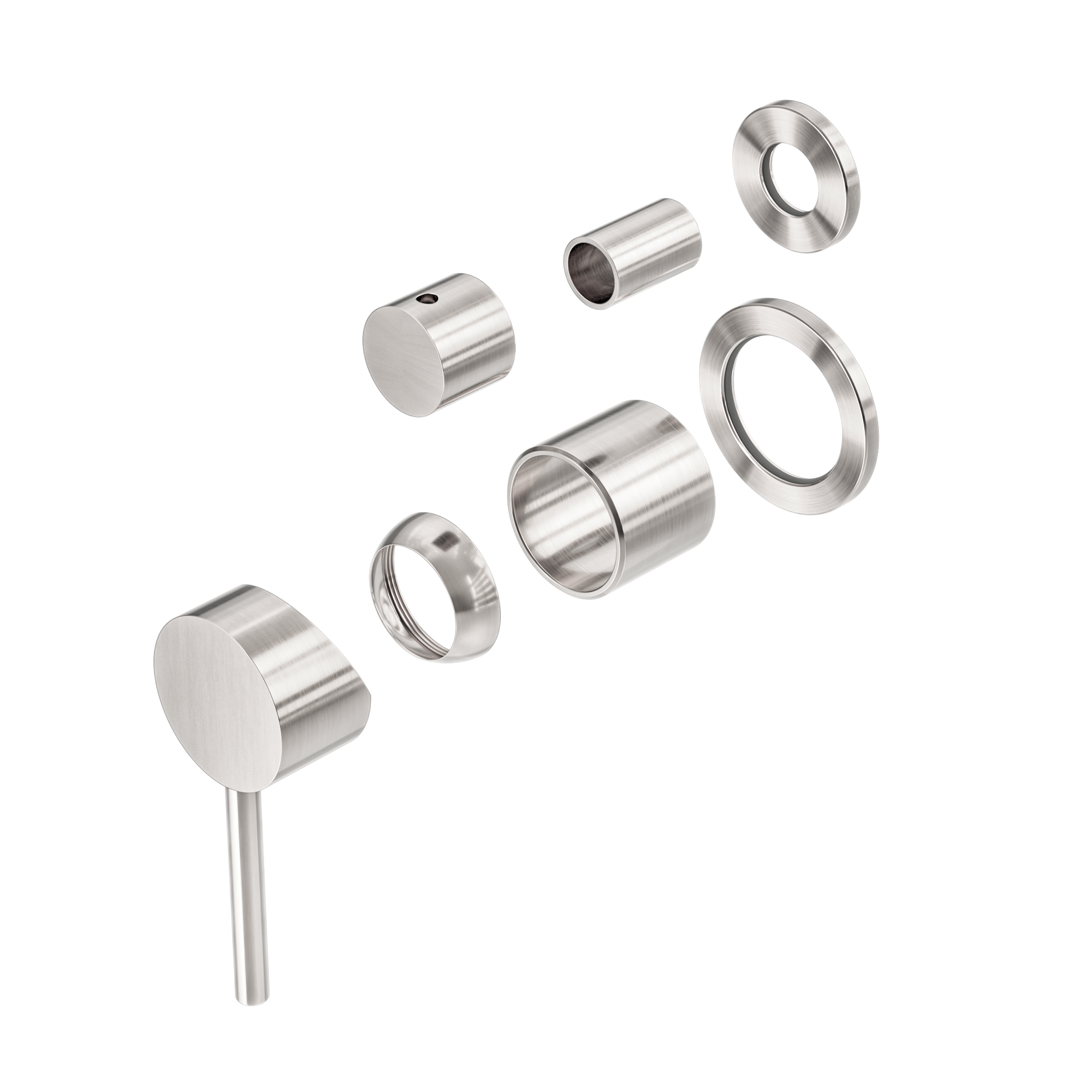 Dolce Shower Mixer With Diverter Separate Back Plate Trim Kits Only Brushed Nickel