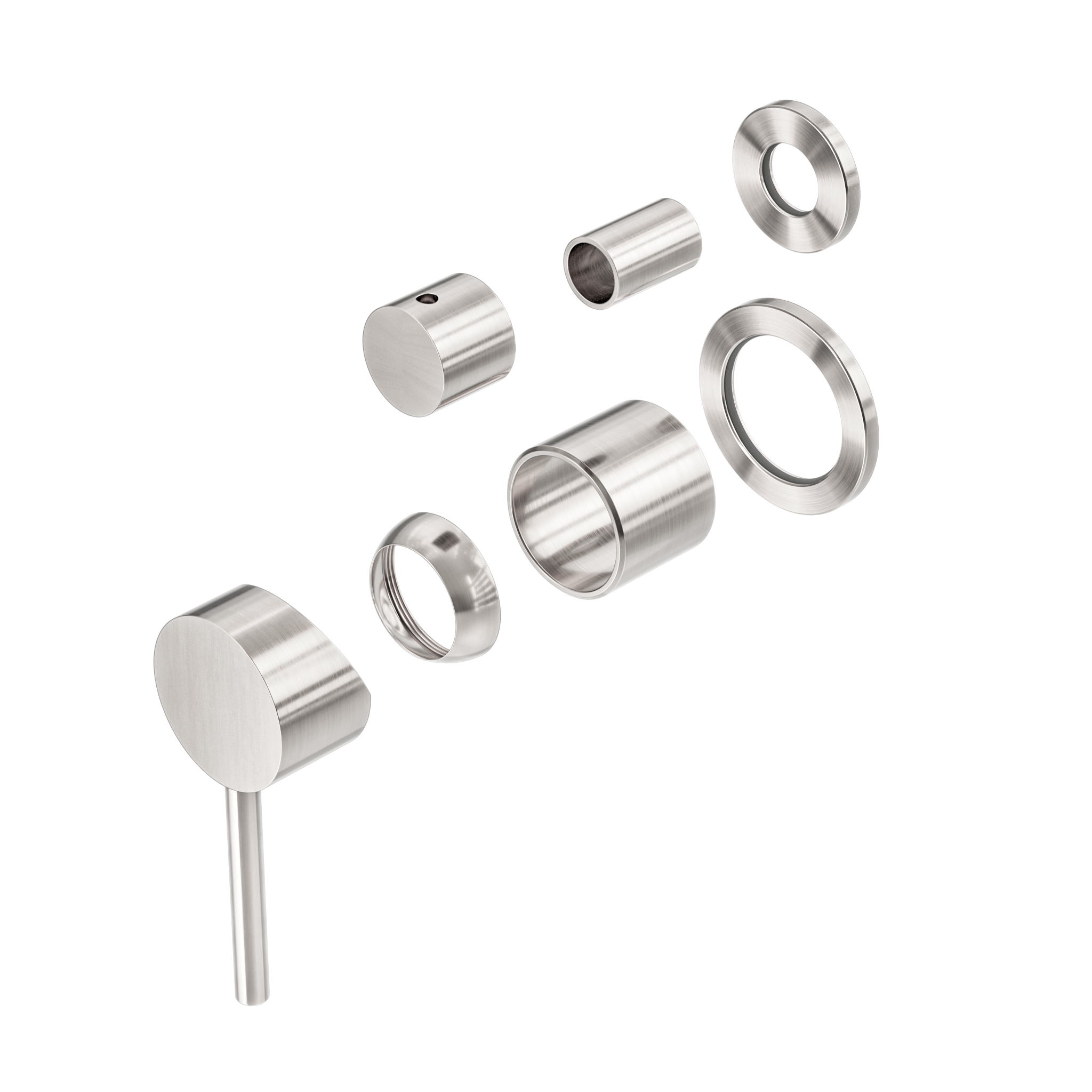 Dolce Shower Mixer With Diverter Separate Back Plate Trim Kits Only Brushed Nickel